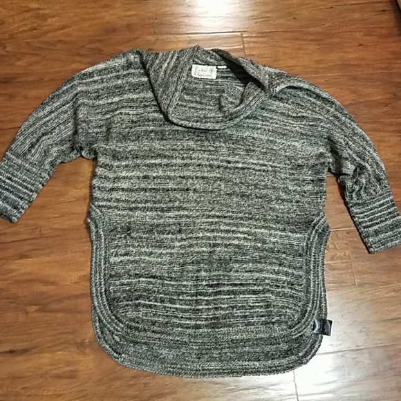 Anthropologie Spacedye gray Cowl Tunic sweater Field Flower size XS oversized - Picture 4 of 8